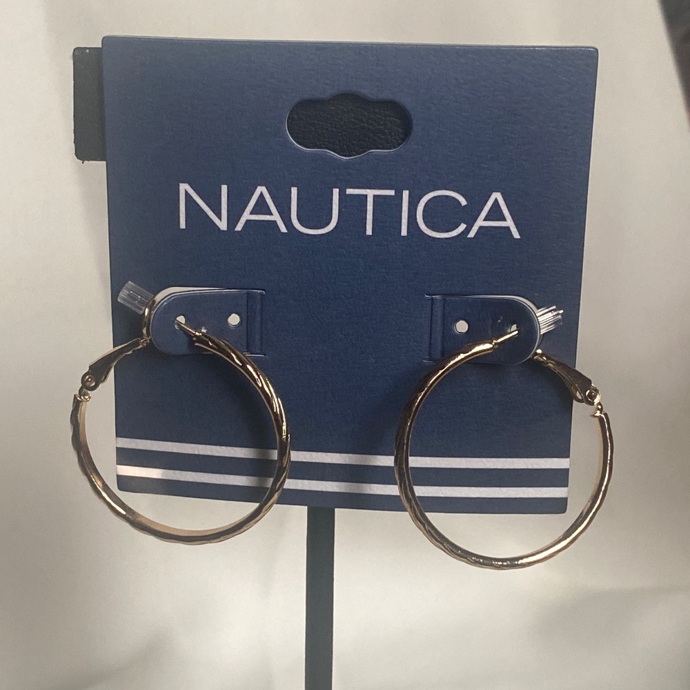 Náutica gold tone hoop earrings